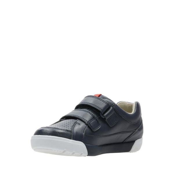 Clarks Boys Emery Walk Kid Casual Shoes Navy | CA-1927865